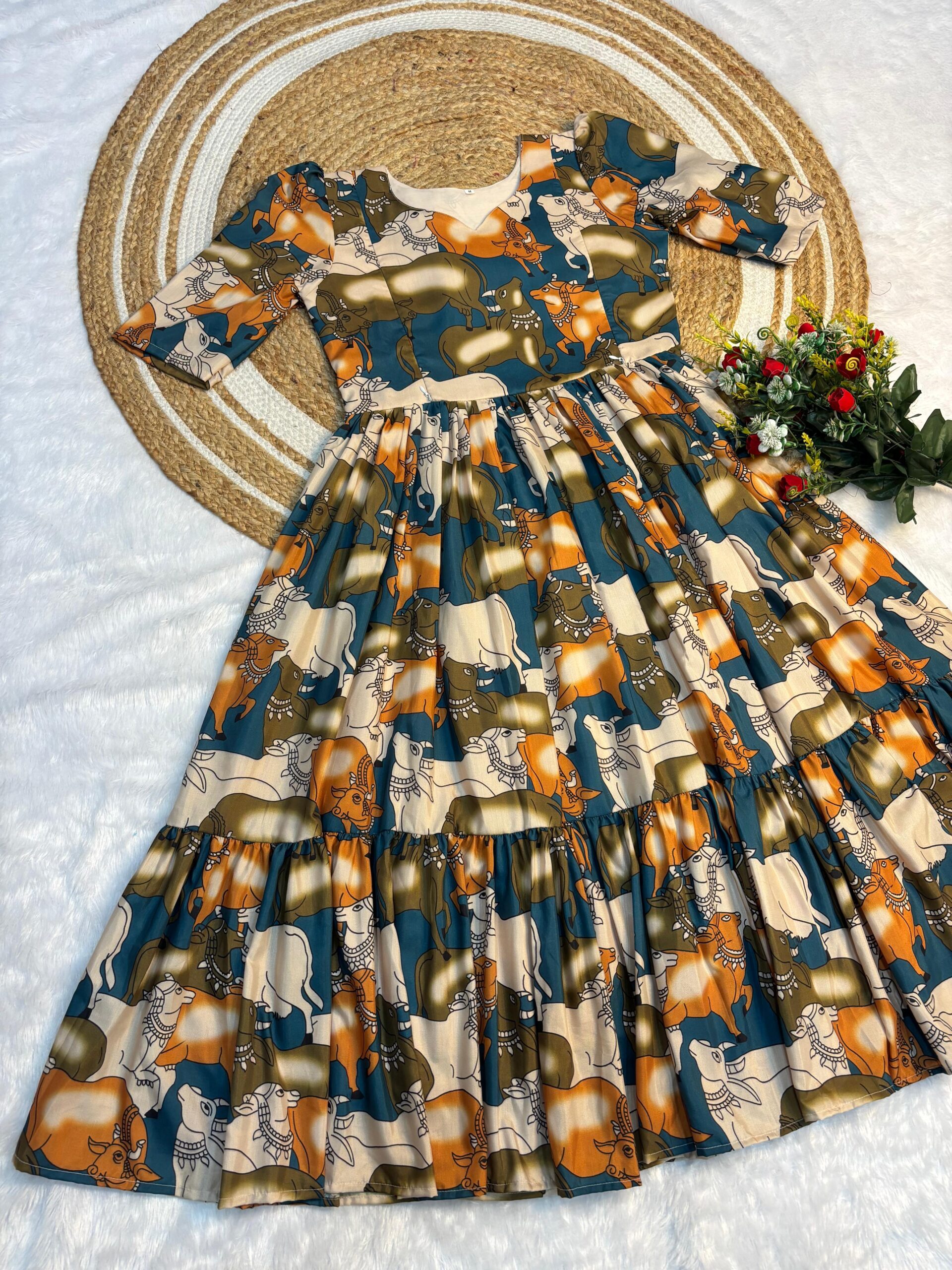 Enchanting Kalamkari Maxi Gown - Image 2