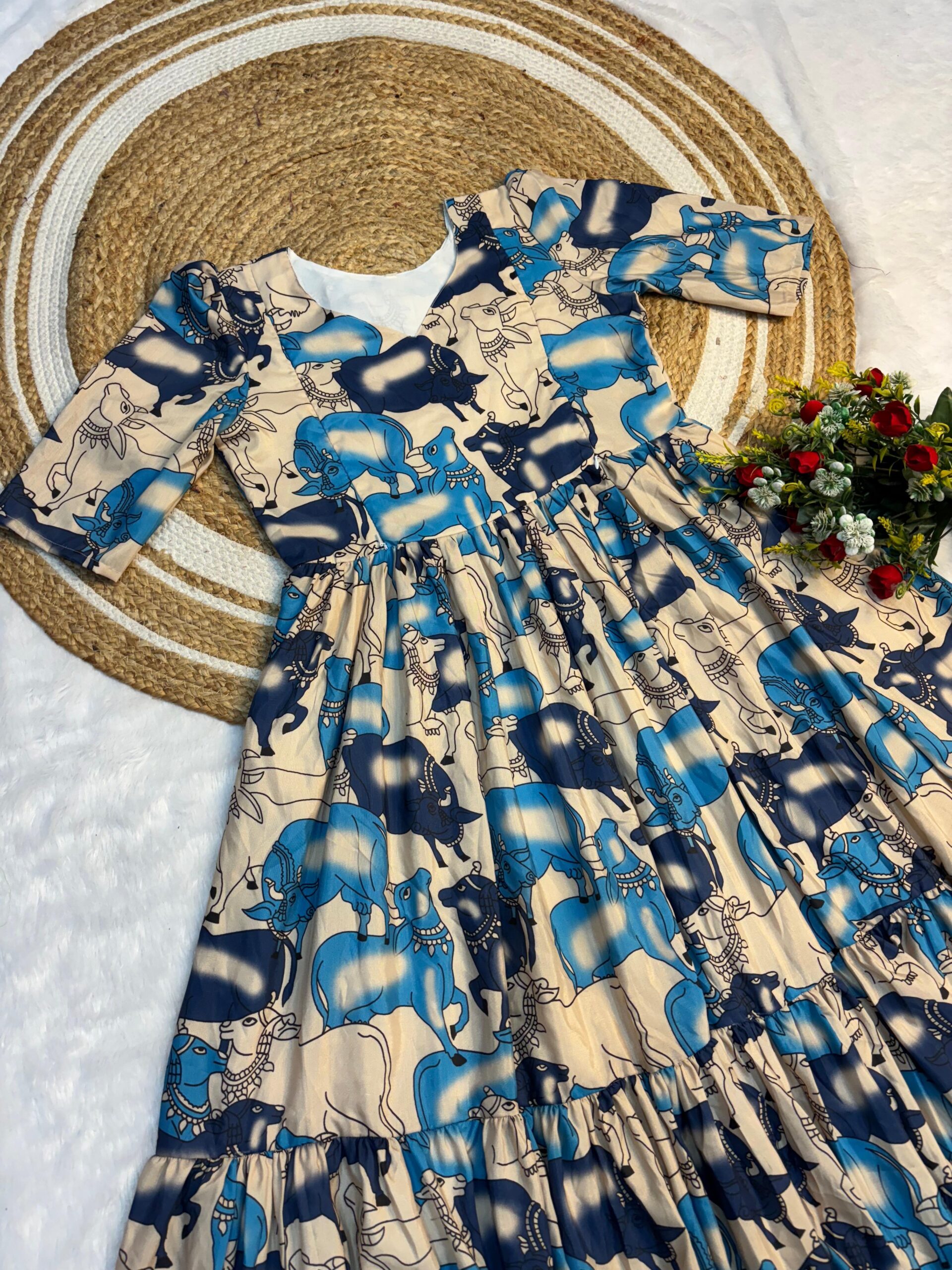 Enchanting Kalamkari Maxi Gown