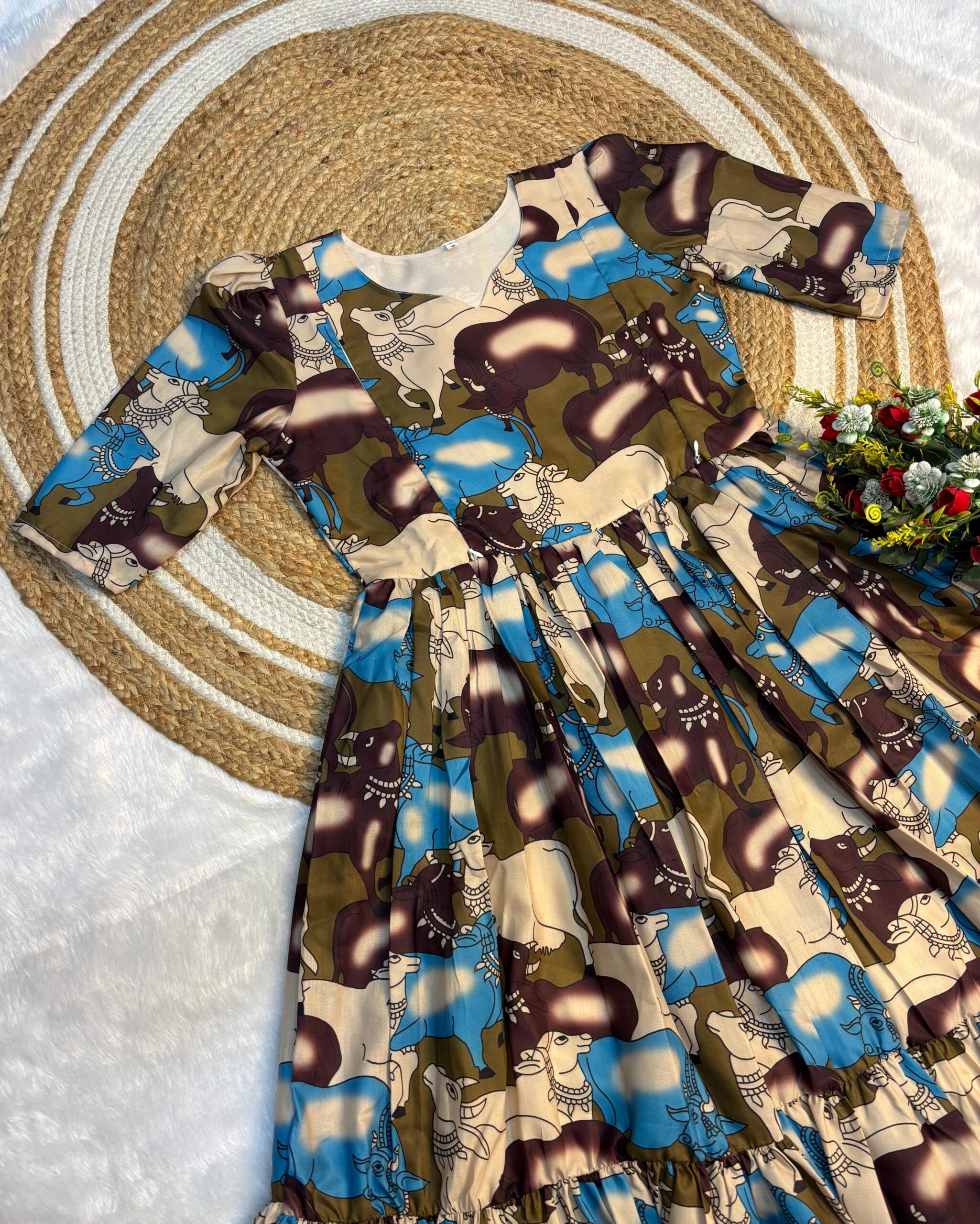 Enchanting Kalamkari Maxi Gown - Image 4