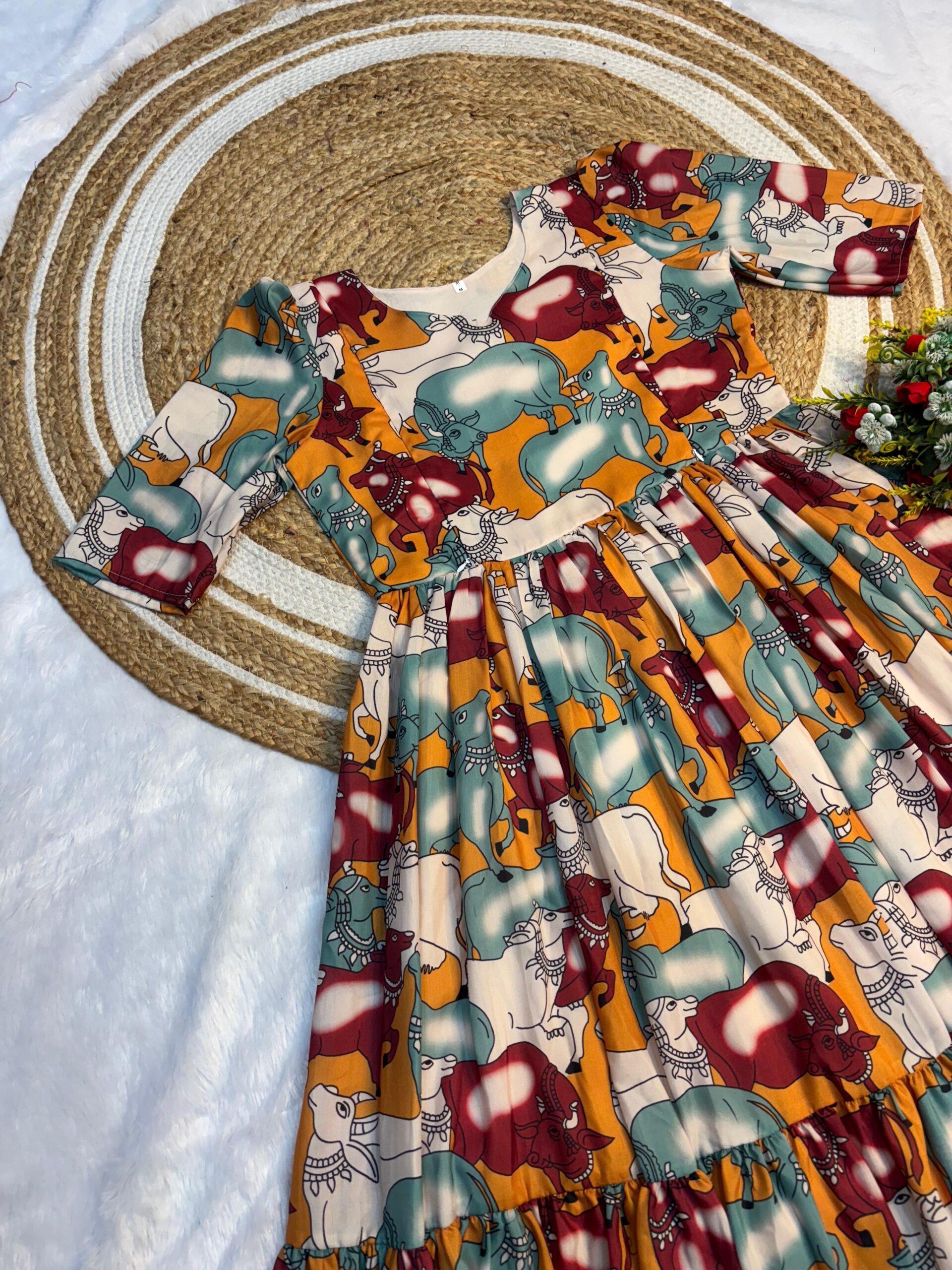 Enchanting Kalamkari Maxi Gown - Image 3